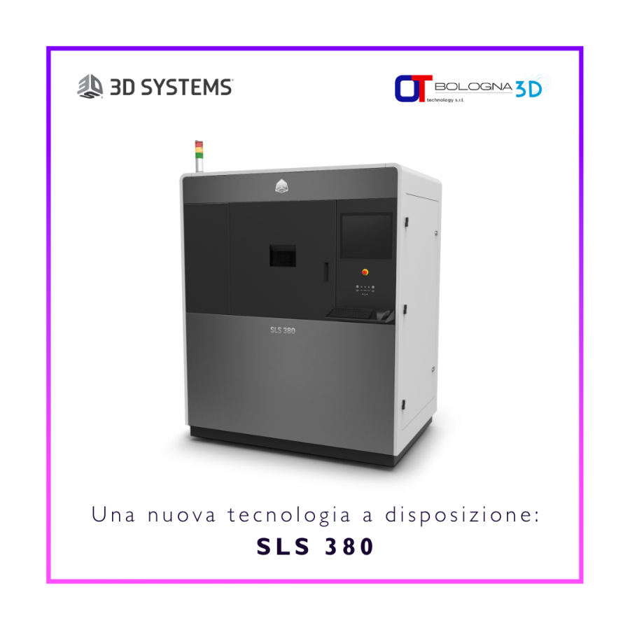 Bologna 3D amplia la gamma di soluzioni 3DS con la stampante 3D SLS 380